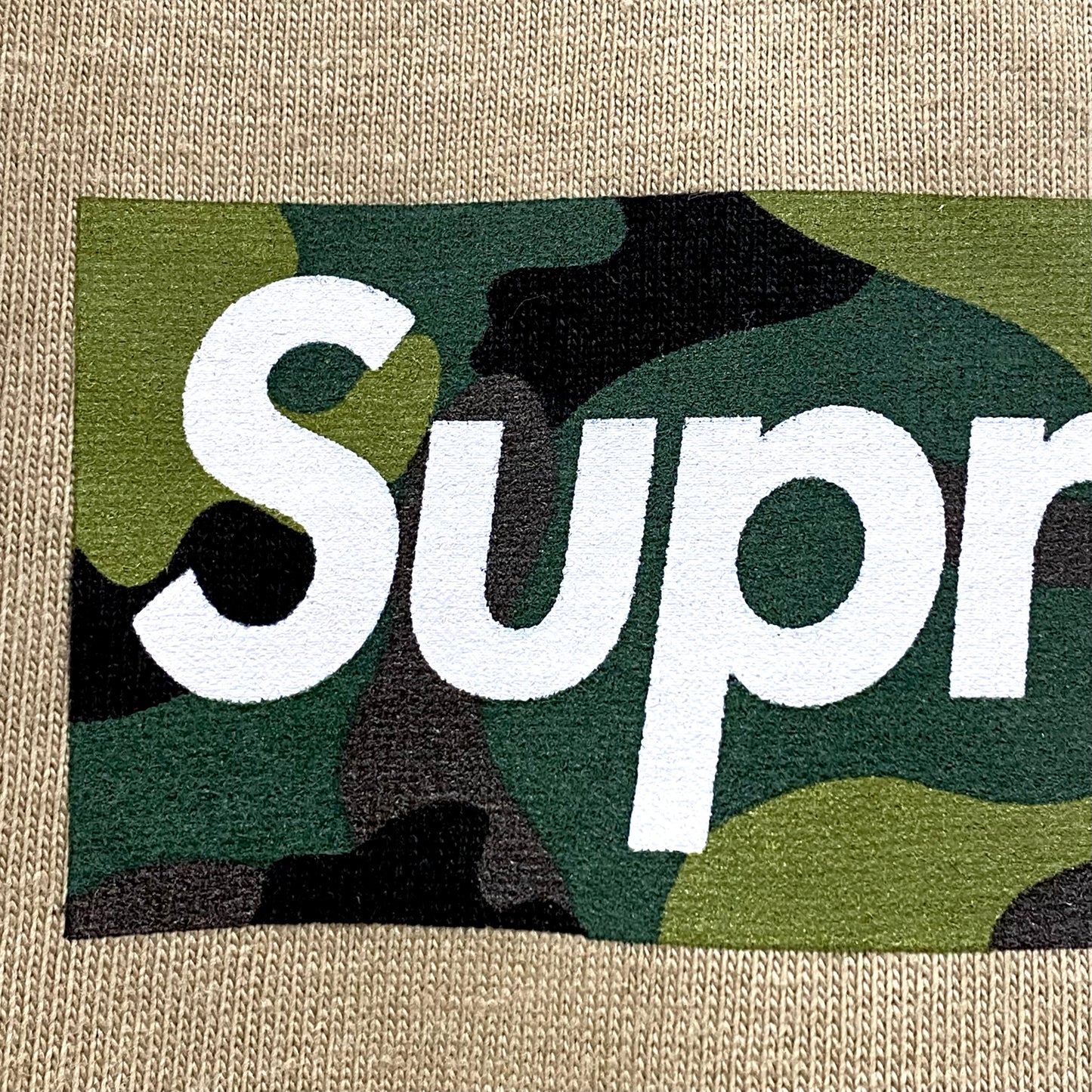 2023 f/w supreme camouflage box logo khaki t-shirt