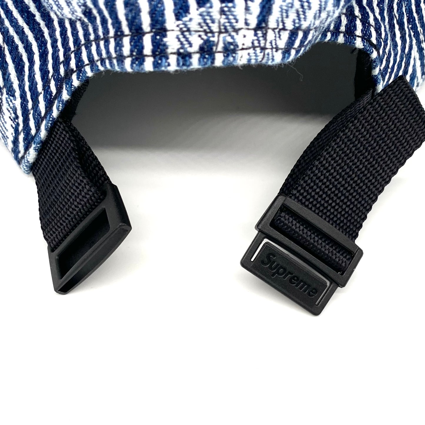 2024 s/s supreme denim stripe 5-panel camp strapback cap