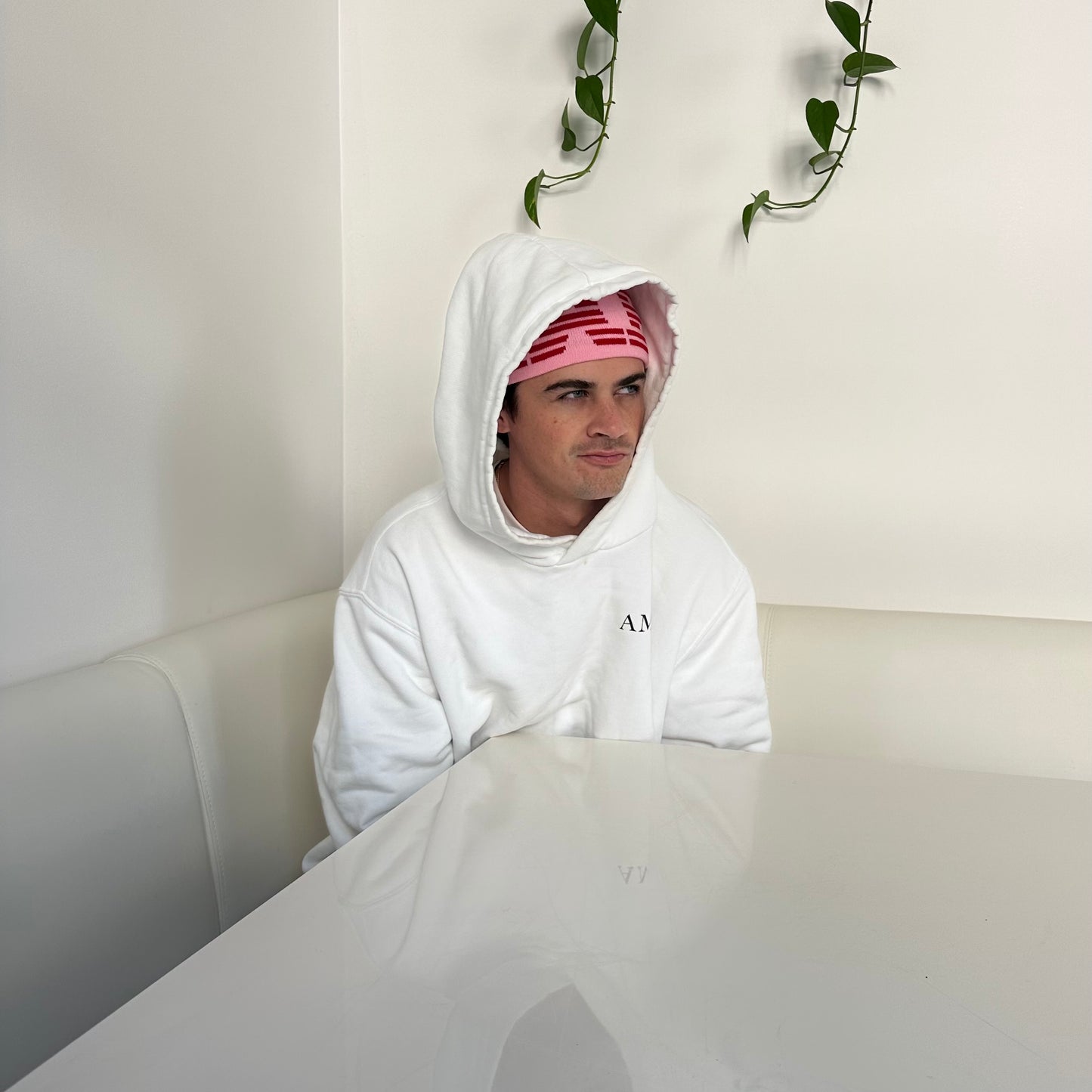 2024 caf basics pink beanie