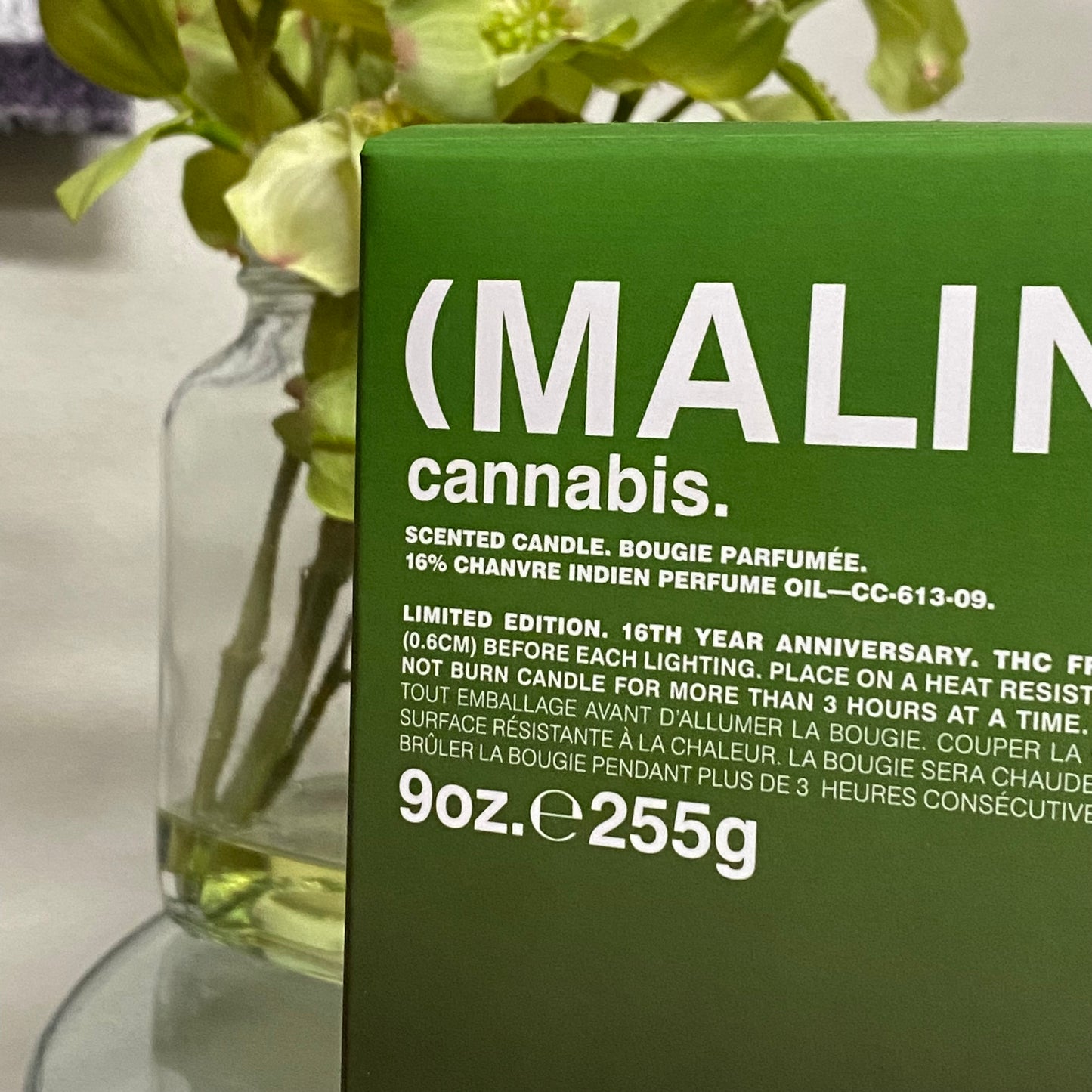 2023 brain dead malin & goetz 9oz cannabis candle