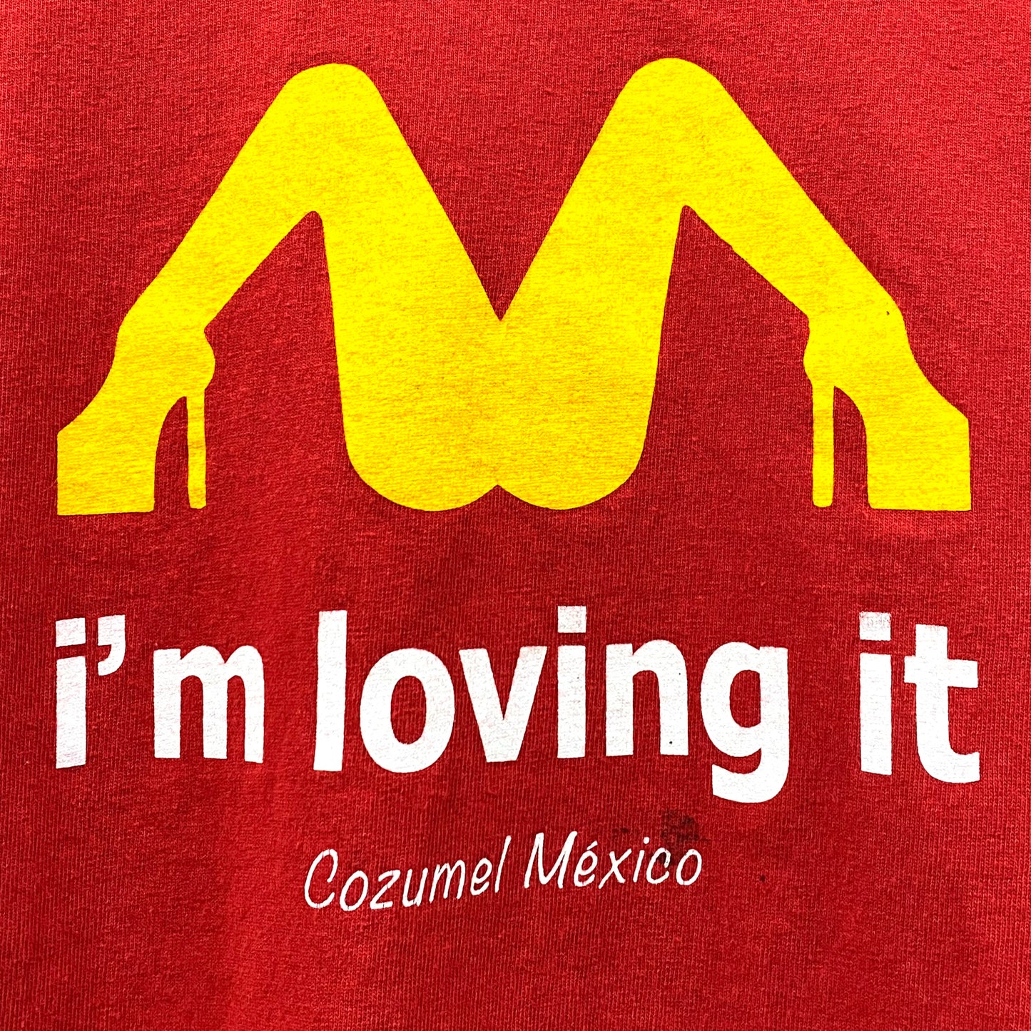 1990’s cozumel mexico i’m loving it parody heavweight t-shirt
