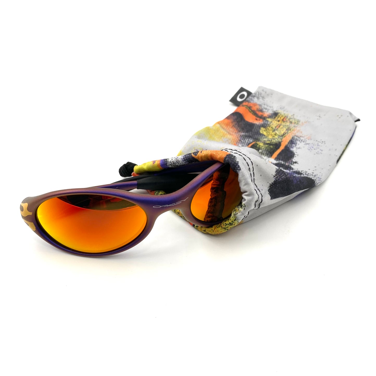2023 brain dead oakley eyejacket flames prizm sunglasses