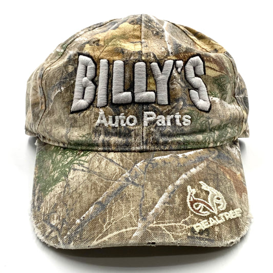 2023 billy hill auto parts vintage washed johnny velcro strapback hat
