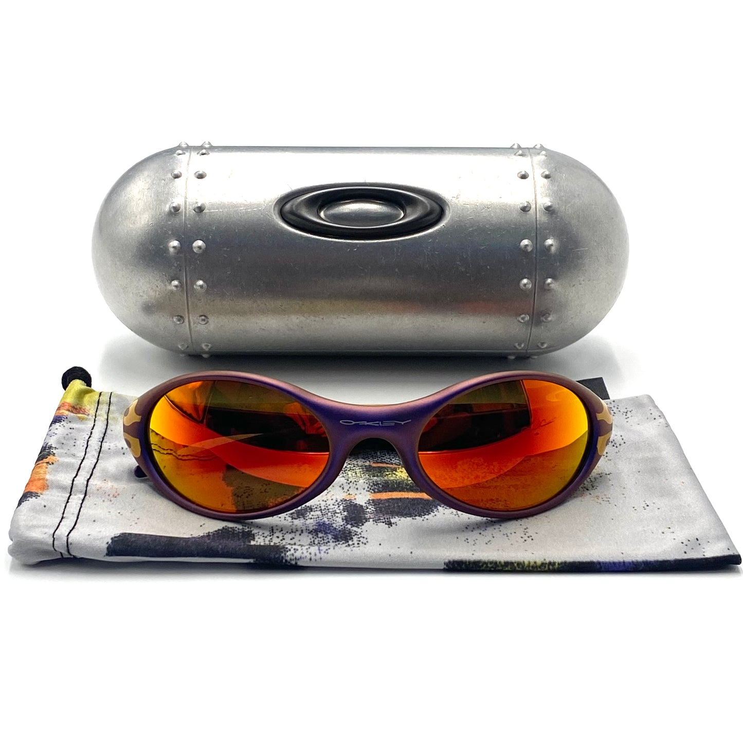 2023 brain dead oakley eyejacket flames prizm sunglasses