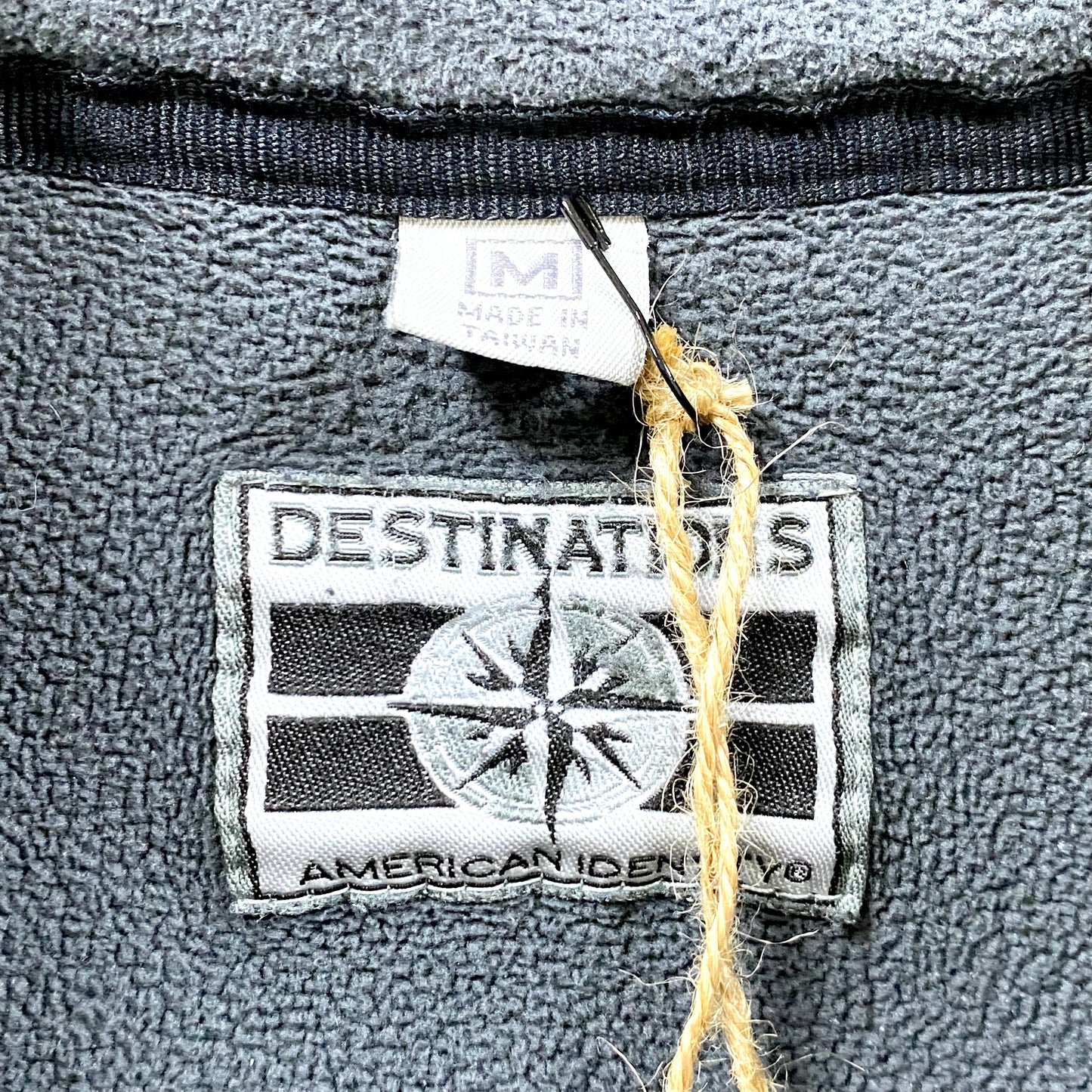 1990’s american identity ibm 1/4 zip fleece black jacket