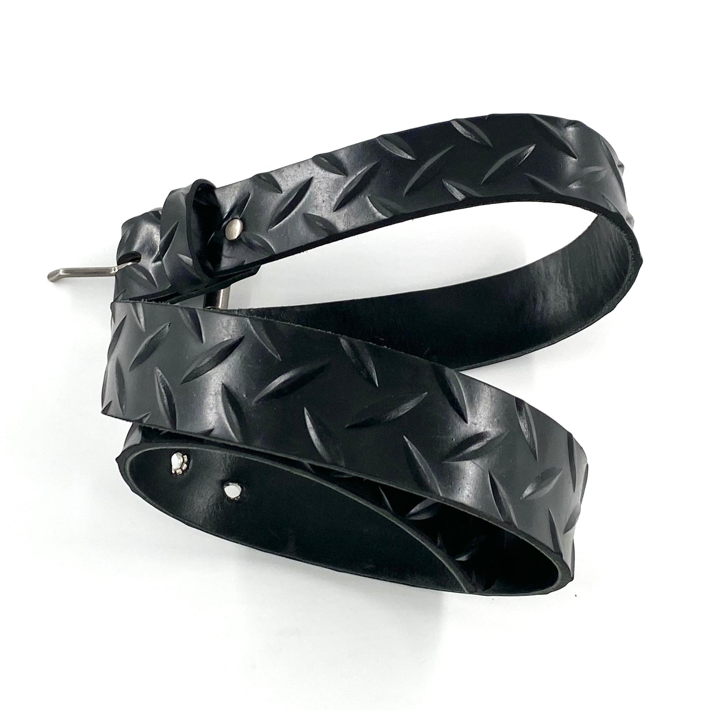 2023 billy hill diamond plate rubber & leather belt