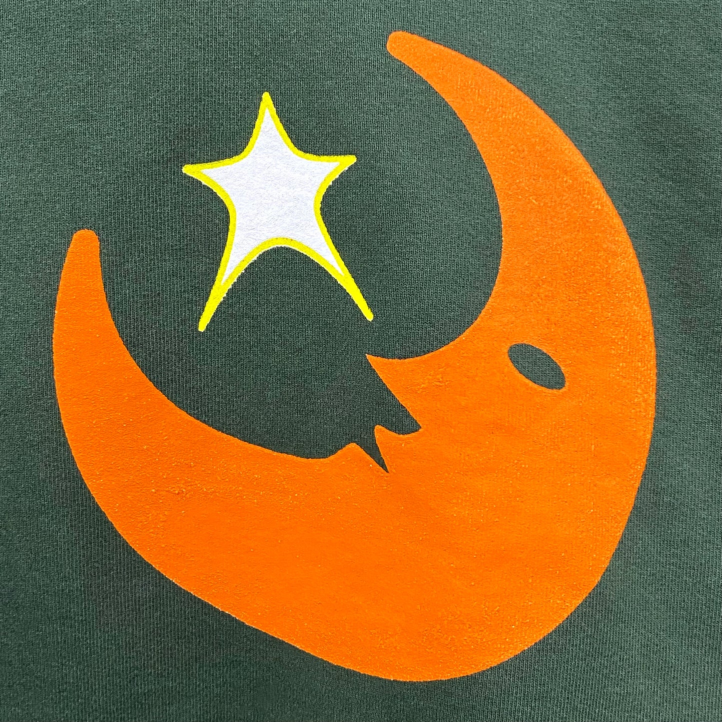 2023 by cole bennett crescent moon forest green hoodie