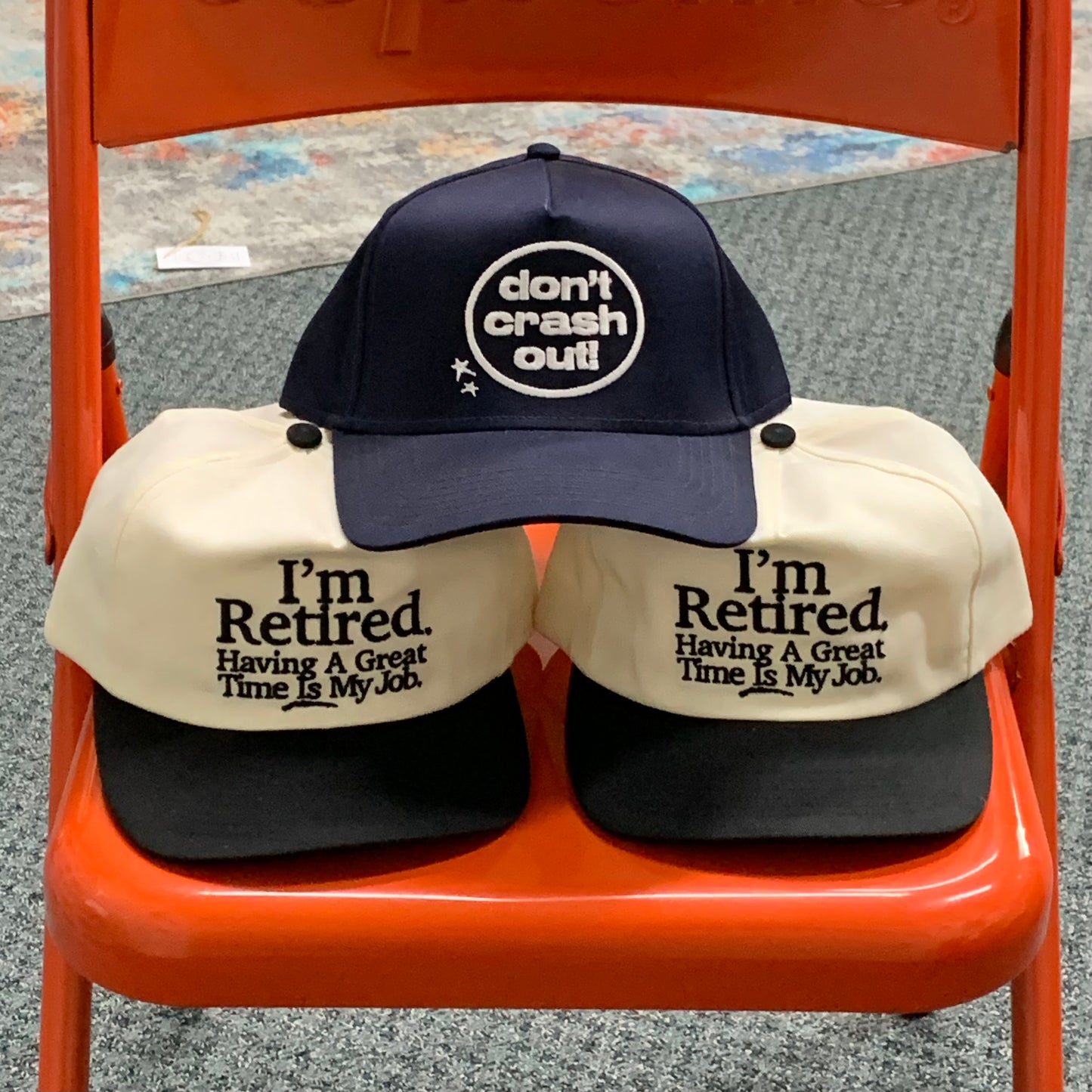 2024 by cole bennett i’m retired cream snapback hat