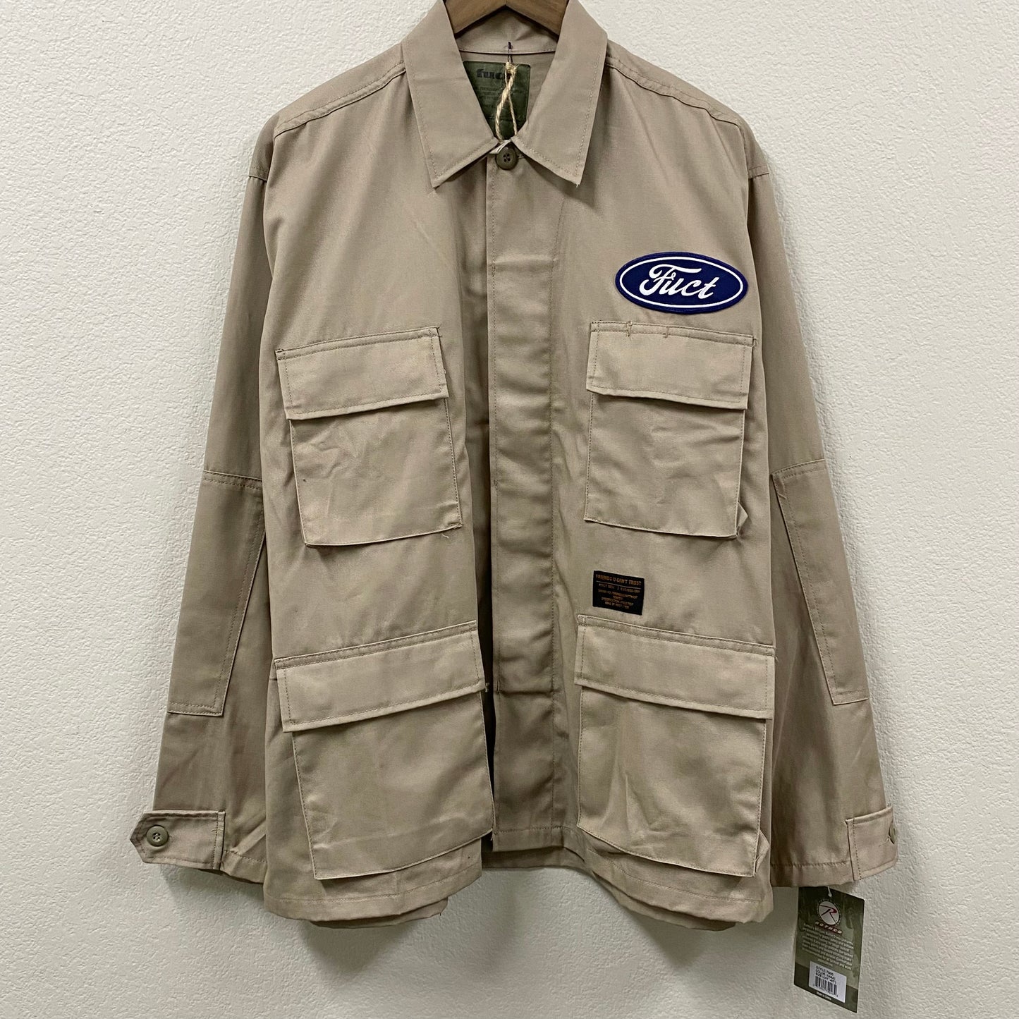 2022 fuct bdu military khaki button-up jacket