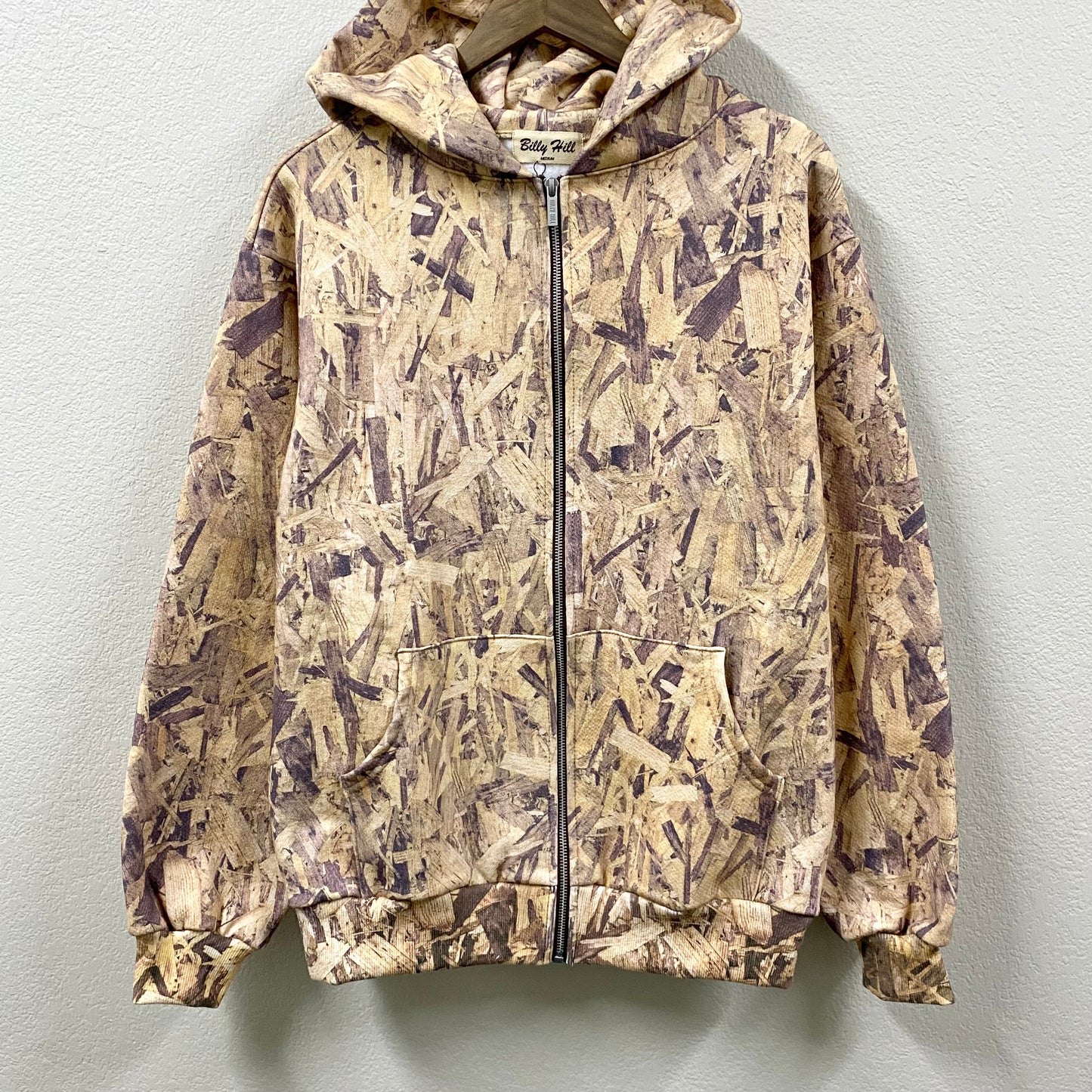 2023 billy hill osb plywood woodchip zip-up hoodie