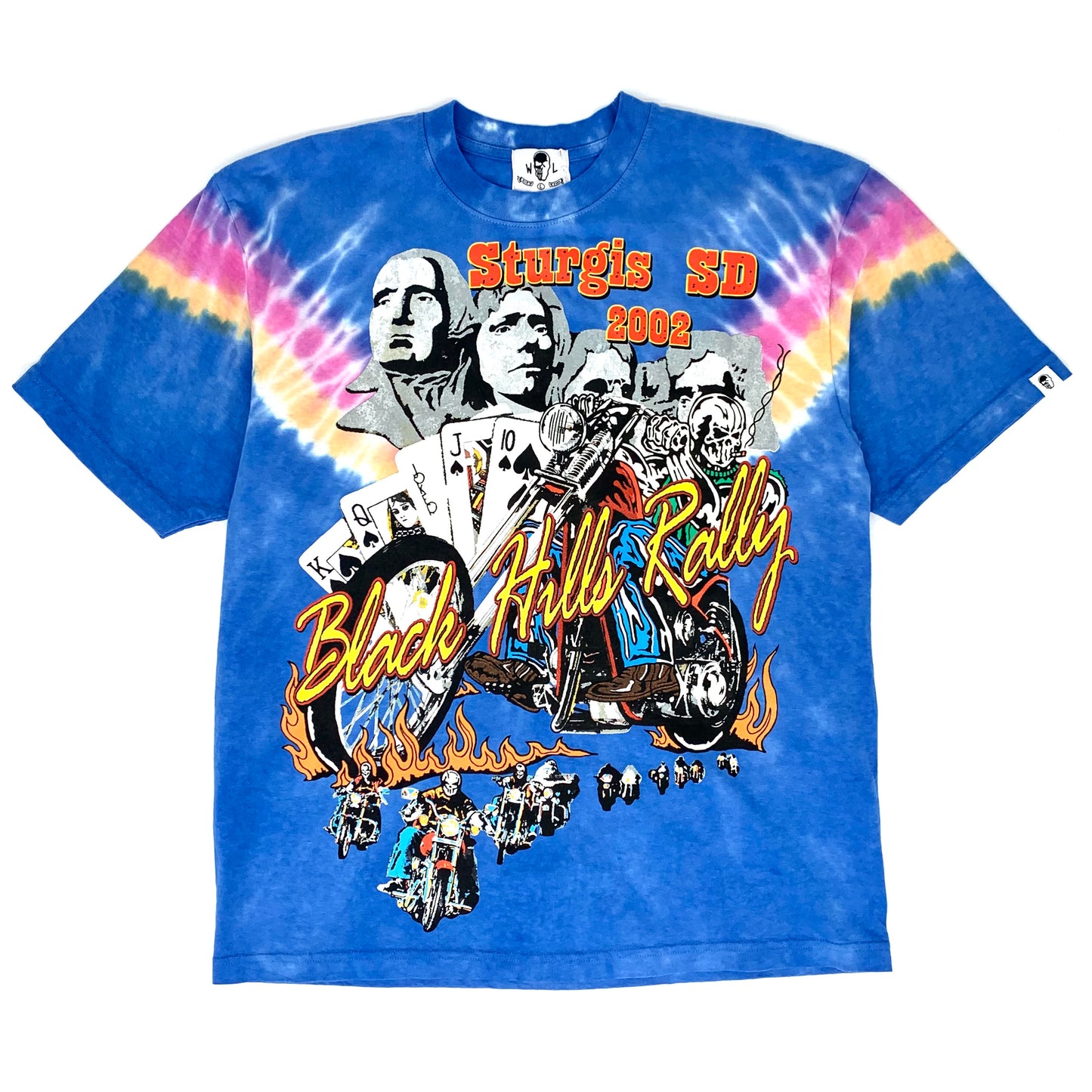2024 warren lotas sturgis royal flush tie dye t-shirt