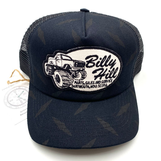2023 billy hill black patch diamondplate trucker snapback hat