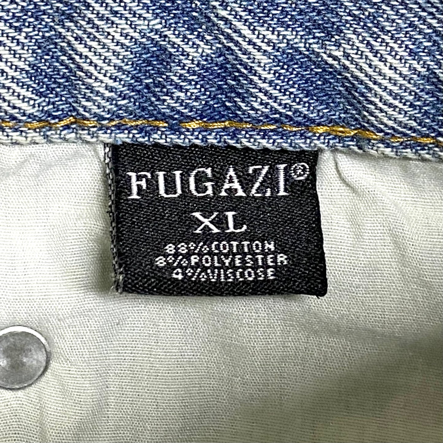 2023 fugazi chain splatter light wash denim jeans