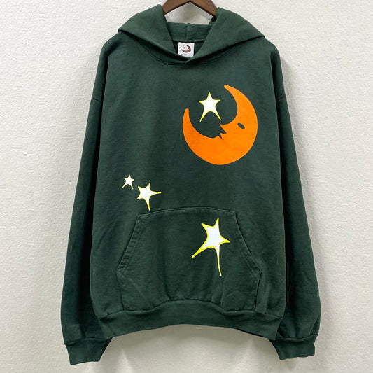 2023 by cole bennett crescent moon forest green hoodie