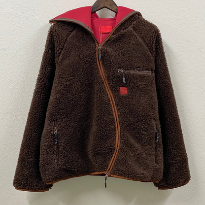 2022 fugazi ninja sherpa brown zip-up jacket