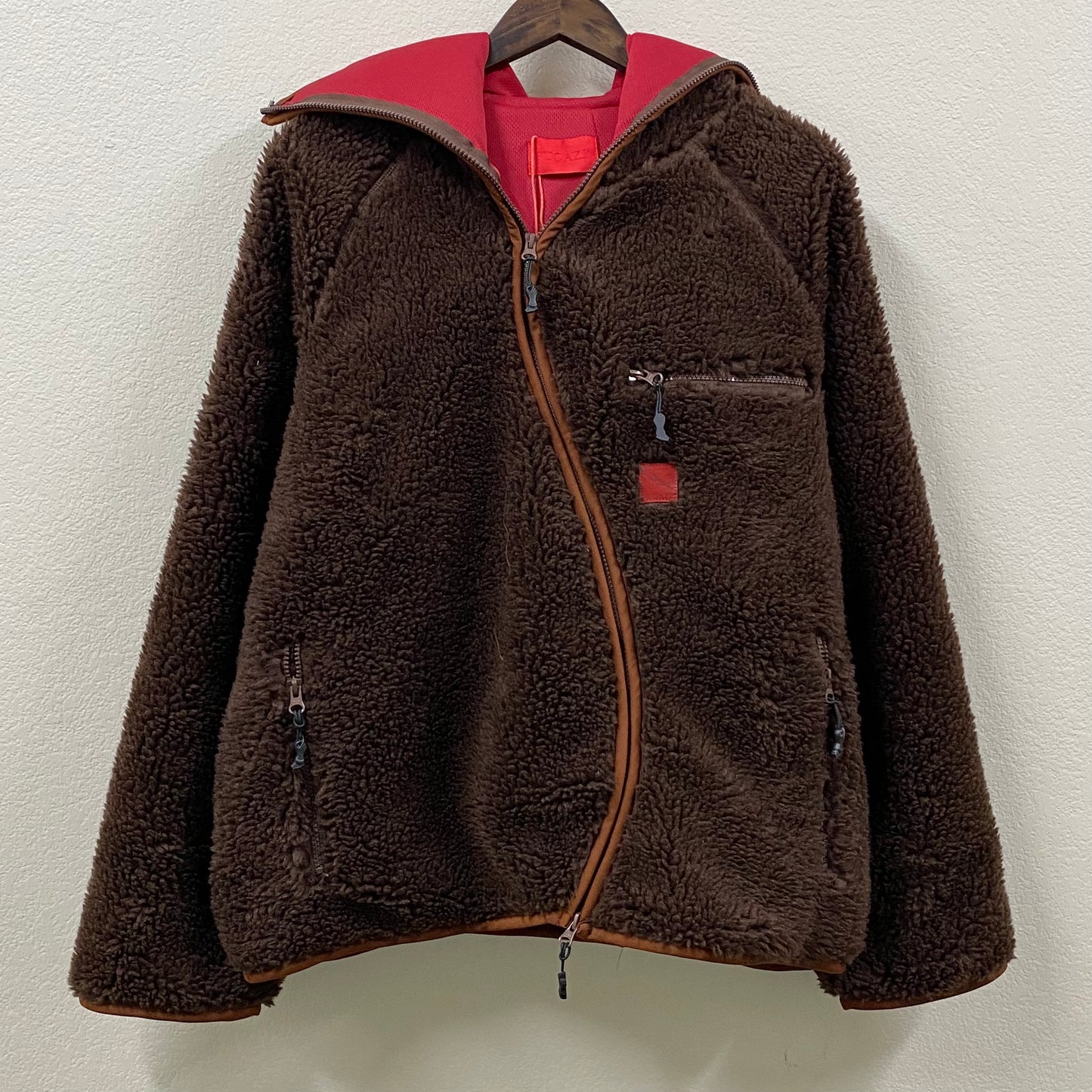 2022 fugazi ninja sherpa brown zip-up jacket