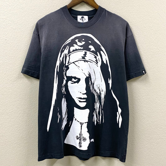 2023 warren lotas the nun sun dyed black t-shirt