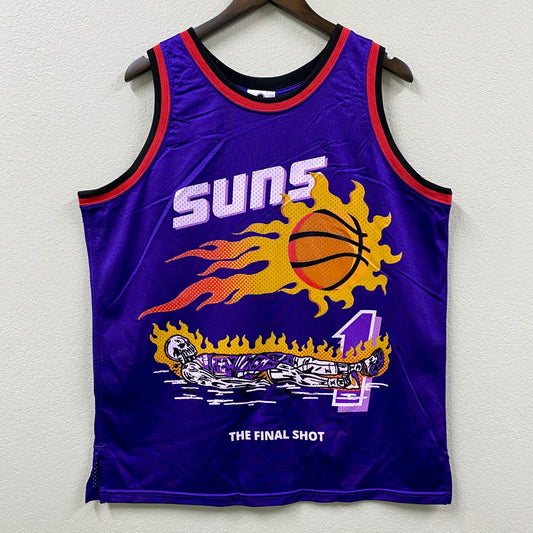 Suns x Warren Lotas The Final Shot Purple Skeleton Shirt Suns in 4 Phoenix  Devin booker NBA Tee