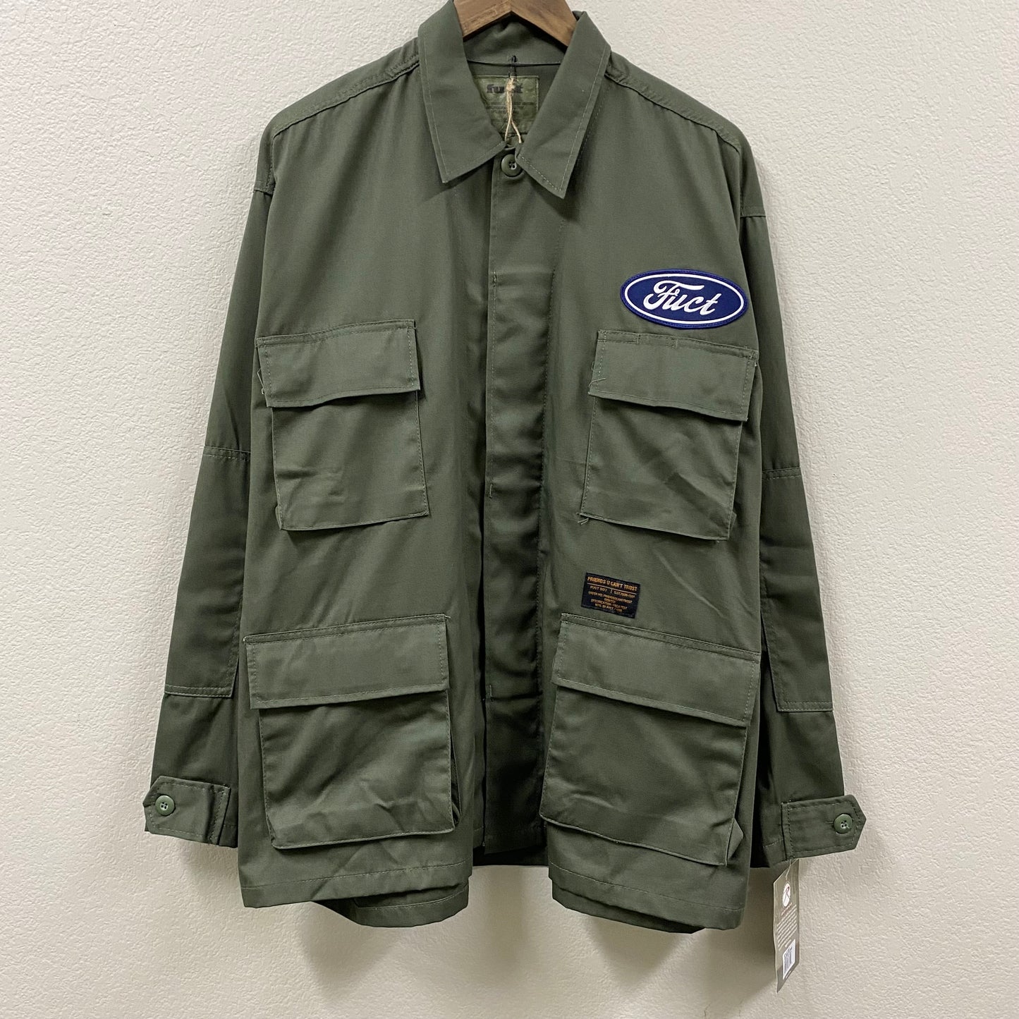 2022 fuct bdu military green button-up jacket