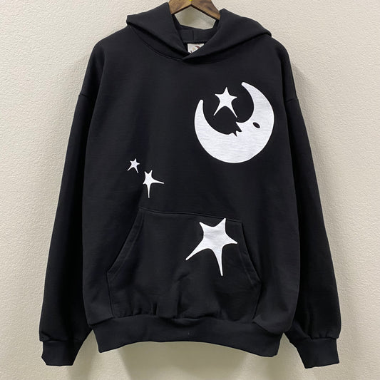 2024 by cole bennett cresent moon black hoodie