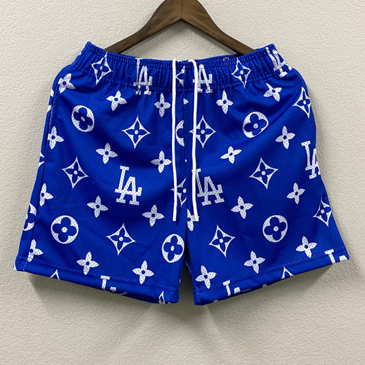 2021 bravest studios dodger blue lv inspired mesh shorts