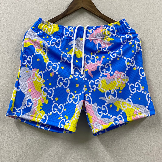 2022 bravest studios blue camo gg inspired mesh shorts