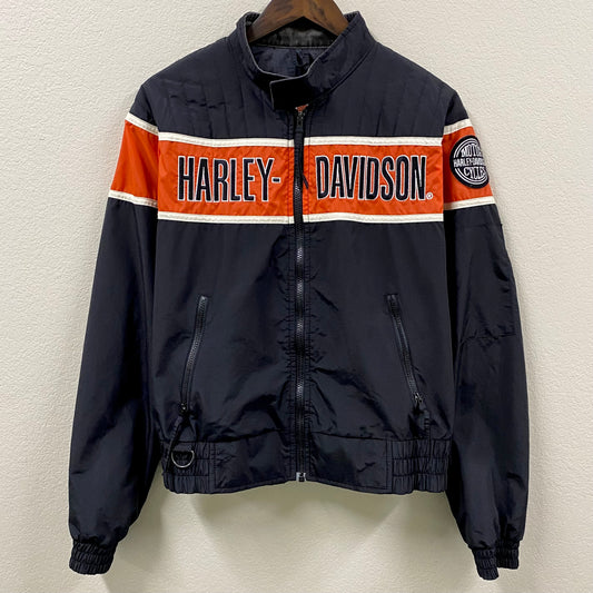 1990’s harley davidson motorcycles windbreaker zip-up racing jacket