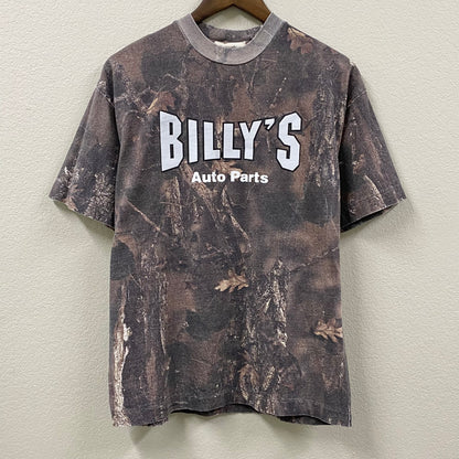 2023 billy hill new & used auto parts sasquatch camo vintage wash t-shirt
