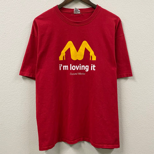 1990’s cozumel mexico i’m loving it parody heavweight t-shirt