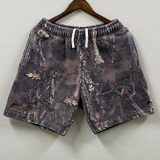 2023 billy hill sasquatch camo vintage wash sweatshorts