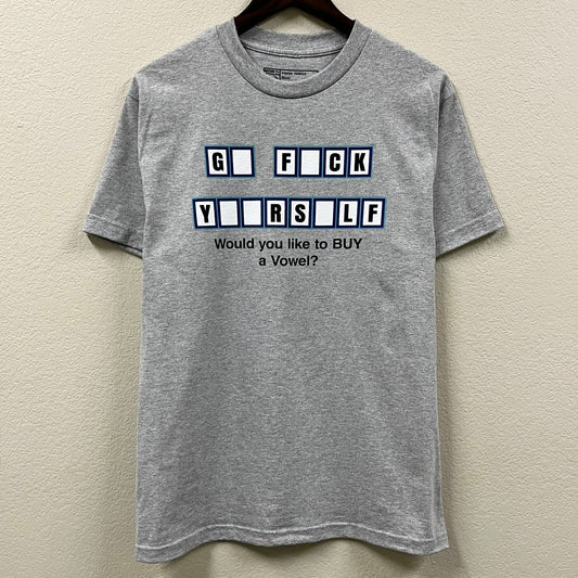 2023 drought vowel heather grey t-shirt