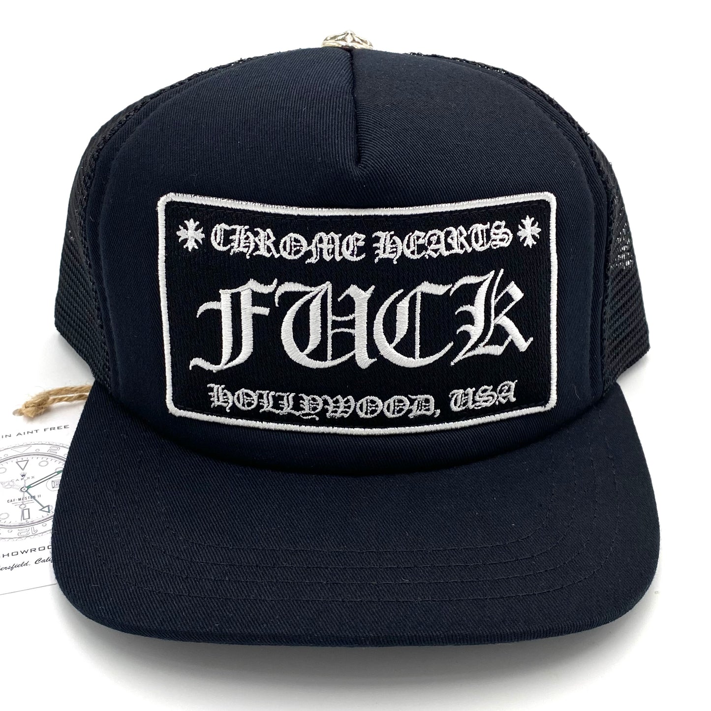 2021 chrome hearts fuck hollywood, usa mesh trucker snapback hat