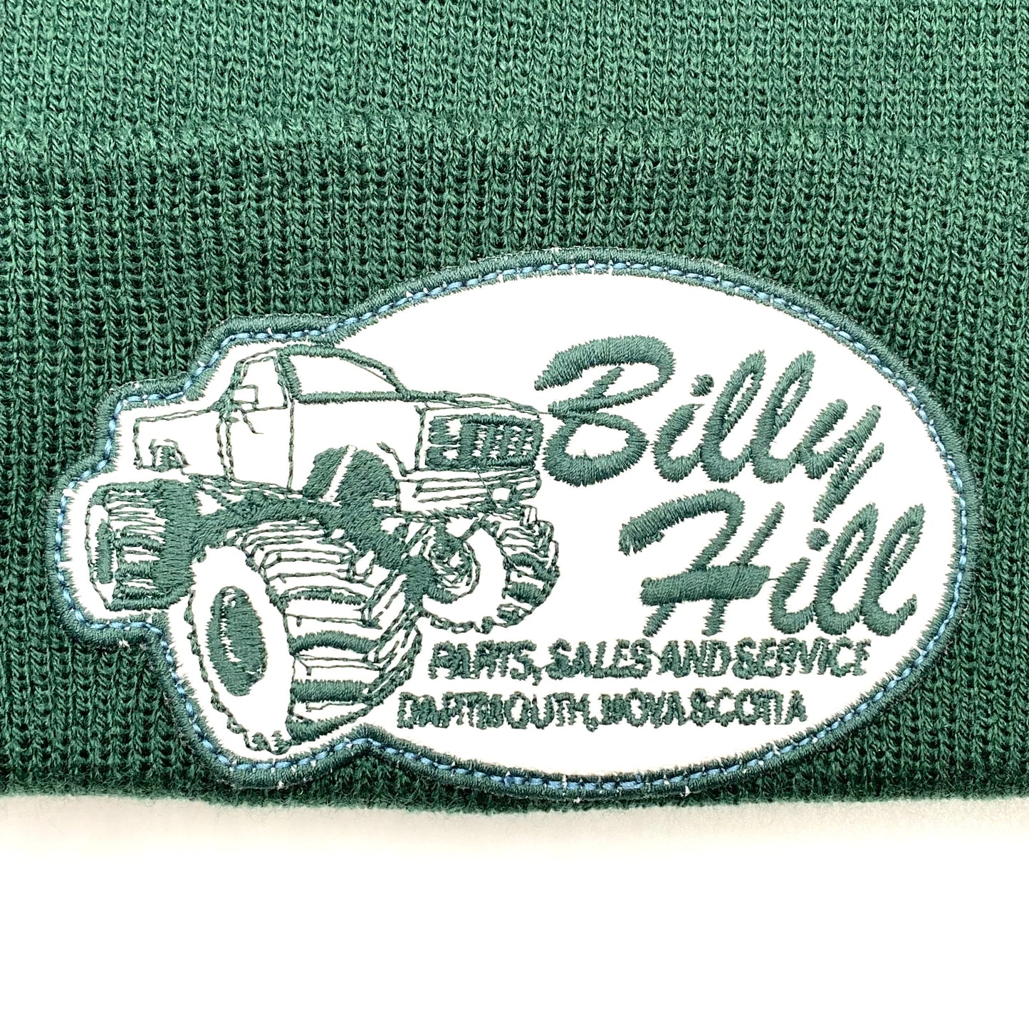 2021 billy hill forest green patch beanie