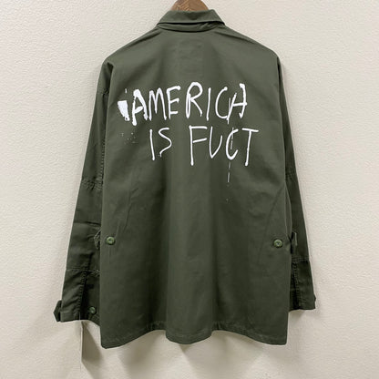 2022 fuct bdu military green button-up jacket