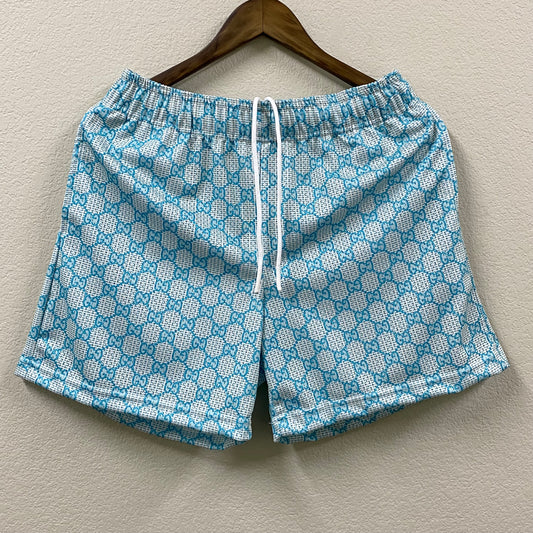 2022 bravest studios tiffany blue gg inspired mesh shorts