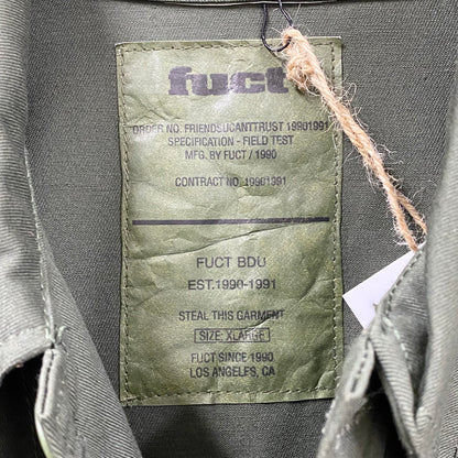 2022 fuct bdu military green button-up jacket