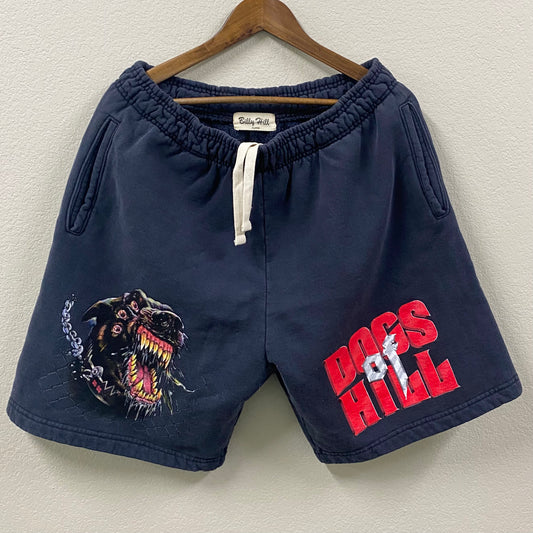 2021 billy hill dogs of hill black vintage wash sweatshorts