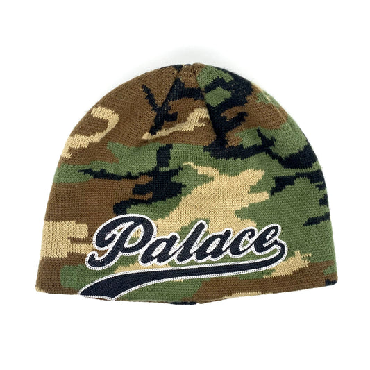 2023 s/s palace script nein cuff camo beanie